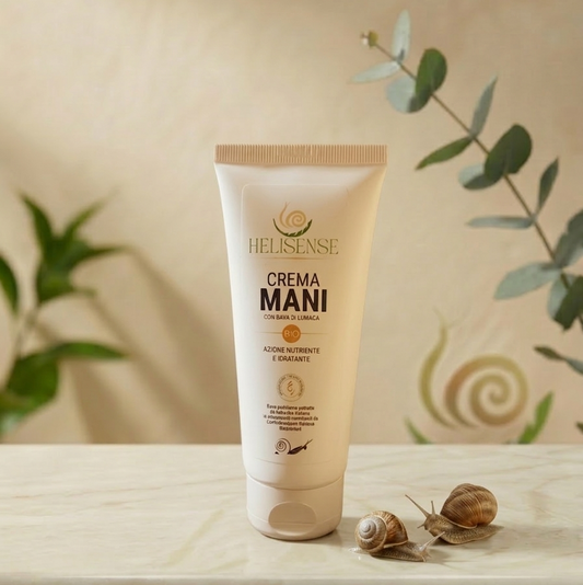 Crema Mani alla Bava di Lumaca Helisense - tubetto con lumache