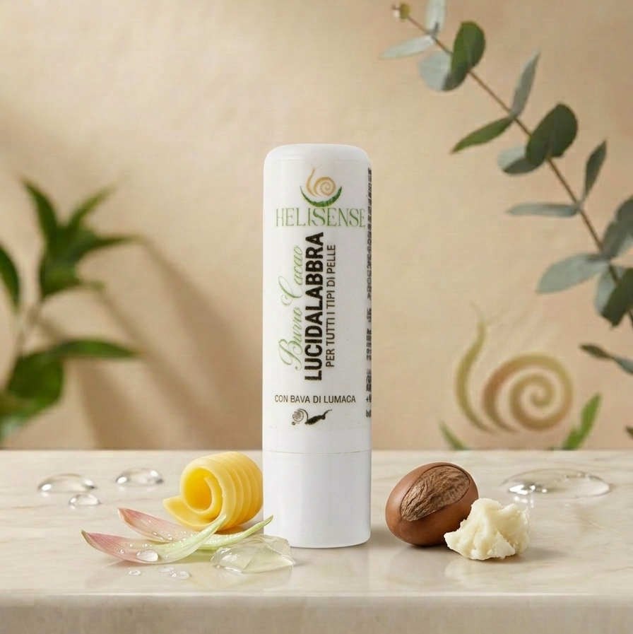 Burro Cacao Lucidalabbra Helisense con karite, argan e bava di lumaca